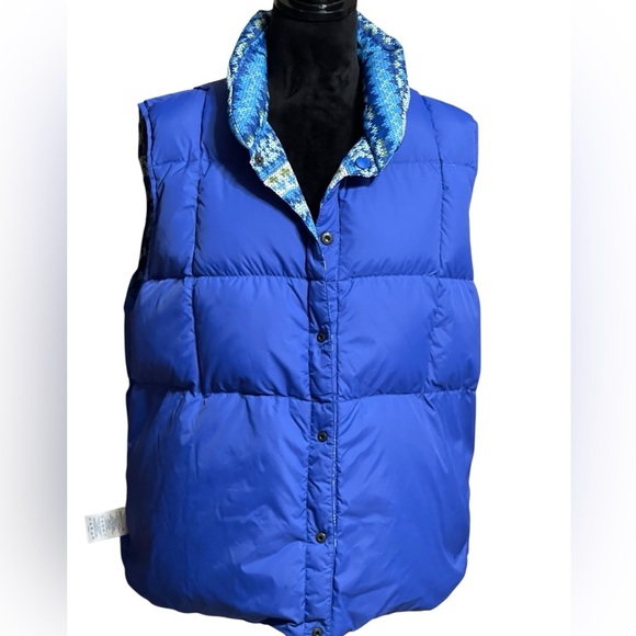 LANDS’END GOOSE-DOWN BLUE VEST SZ XL 18/20 EUC - Picture 10 of 10